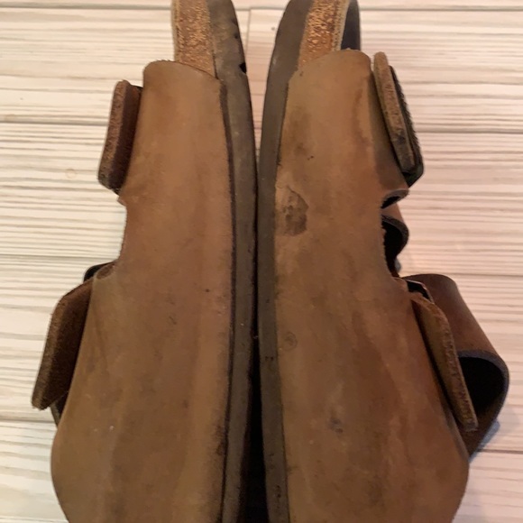 Birkenstock Arizona Brown Strap Sandals Sz 40 9 - Picture 8 of 9